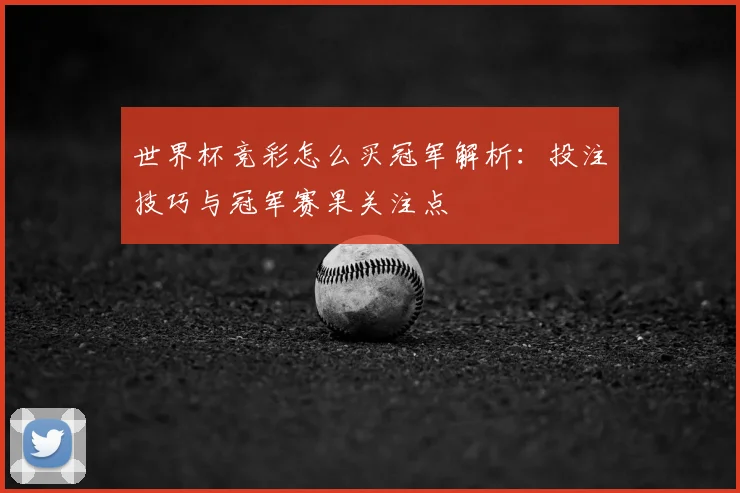 世界杯竞彩怎么买冠军解析：投注技巧与冠军赛果关注点